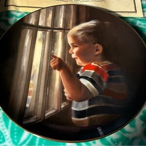 Pemberton & Oakes, Zolan “Daddy’s Home” # 7227 C collectible plate 1986 7.5”
